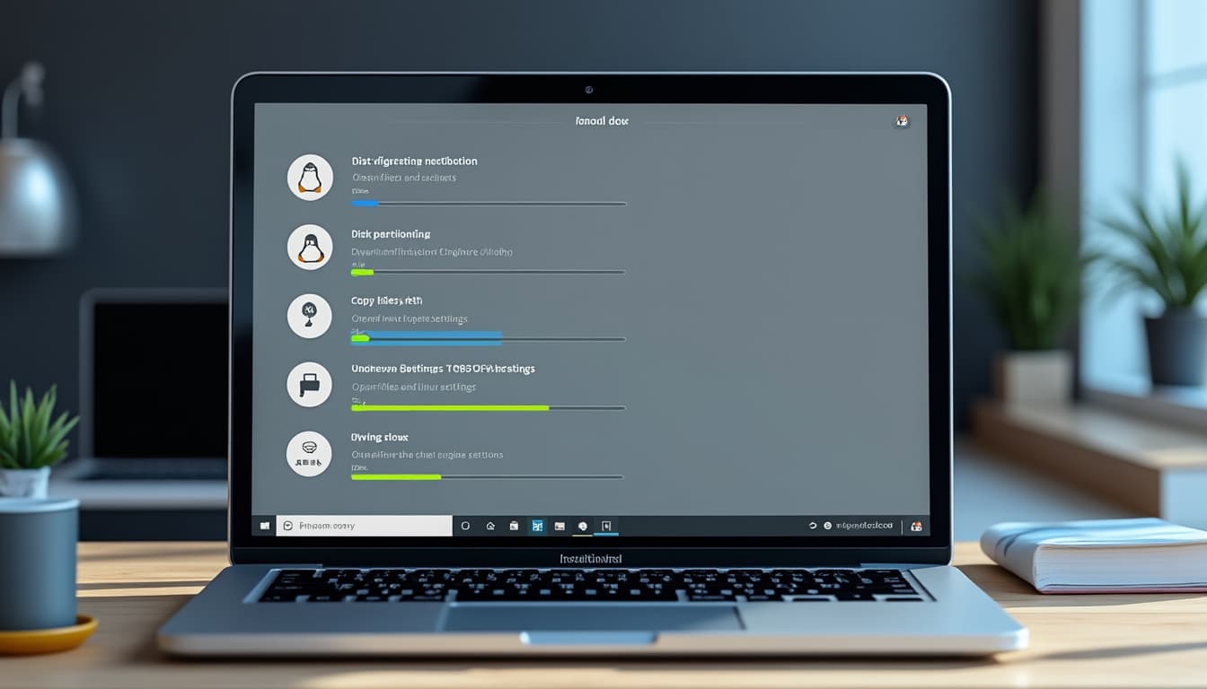 Installation of Linux operating system : dans l&rsquo;ordre